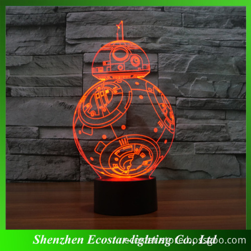 Color changing 3D Illusion LED Table Light